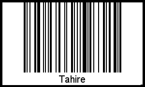 Der Voname Tahire als Barcode und QR-Code