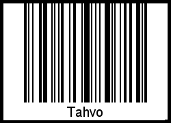 Barcode des Vornamen Tahvo