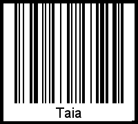 Barcode des Vornamen Taia