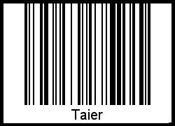 Interpretation von Taier als Barcode