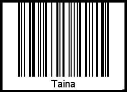 Taina als Barcode und QR-Code