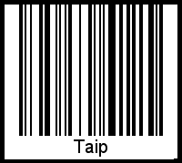 Barcode des Vornamen Taip