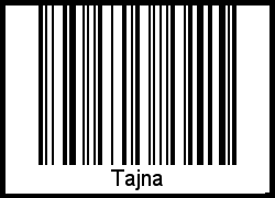Der Voname Tajna als Barcode und QR-Code