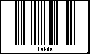 Barcode des Vornamen Takita