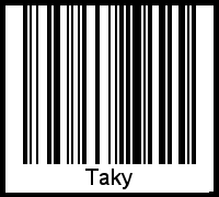 Interpretation von Taky als Barcode