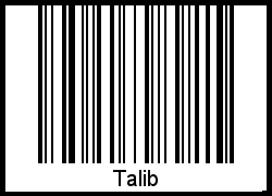 Barcode des Vornamen Talib