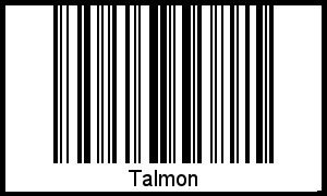 Barcode des Vornamen Talmon
