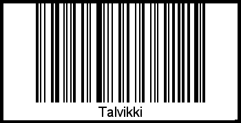 Der Voname Talvikki als Barcode und QR-Code