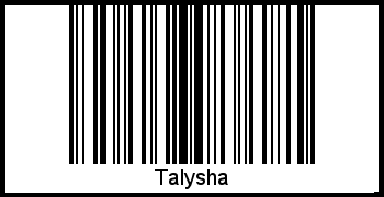 Talysha als Barcode und QR-Code