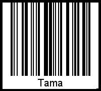 Barcode des Vornamen Tama