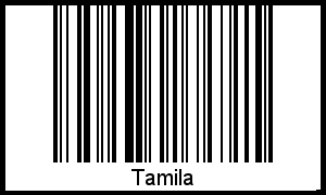 Barcode des Vornamen Tamila
