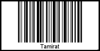 Der Voname Tamirat als Barcode und QR-Code