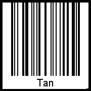 Der Voname Tan als Barcode und QR-Code