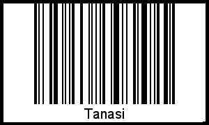 Barcode des Vornamen Tanasi