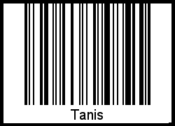 Barcode des Vornamen Tanis