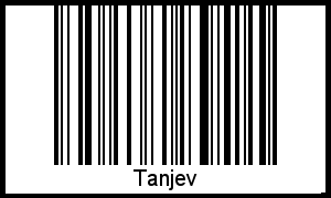 Barcode des Vornamen Tanjev