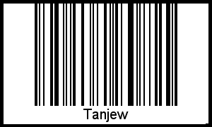 Barcode des Vornamen Tanjew