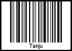 Der Voname Tanju als Barcode und QR-Code