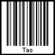 Barcode des Vornamen Tao