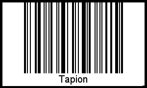 Der Voname Tapion als Barcode und QR-Code