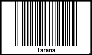 Der Voname Tarana als Barcode und QR-Code