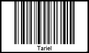 Barcode des Vornamen Tariel