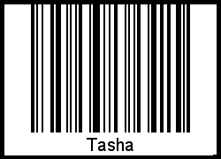 Interpretation von Tasha als Barcode