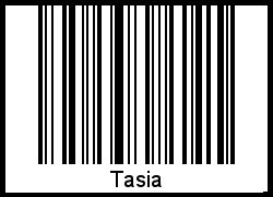 Barcode des Vornamen Tasia