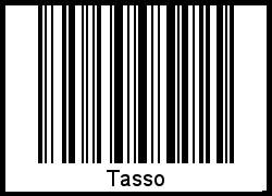 Barcode des Vornamen Tasso