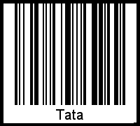 Tata als Barcode und QR-Code