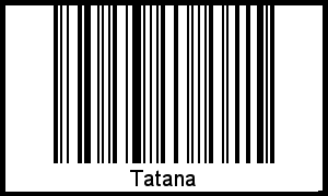 Barcode des Vornamen Tatana