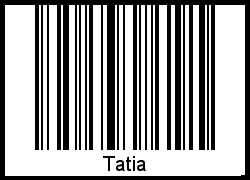 Der Voname Tatia als Barcode und QR-Code