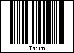 Interpretation von Tatum als Barcode