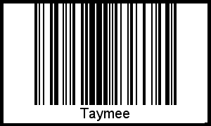 Barcode des Vornamen Taymee