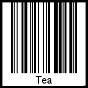 Barcode des Vornamen Tea