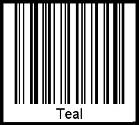 Barcode des Vornamen Teal