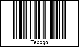 Barcode des Vornamen Tebogo