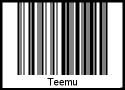 Barcode des Vornamen Teemu