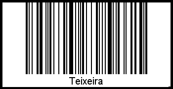 Barcode des Vornamen Teixeira