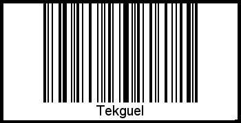 Tekguel als Barcode und QR-Code