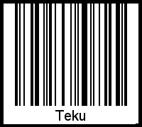 Teku als Barcode und QR-Code