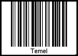Temel als Barcode und QR-Code