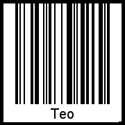 Barcode des Vornamen Teo