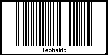 Teobaldo als Barcode und QR-Code