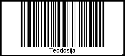 Interpretation von Teodosija als Barcode