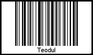Barcode des Vornamen Teodul