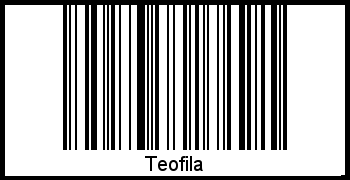 Interpretation von Teofila als Barcode