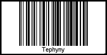 Barcode des Vornamen Tephyny