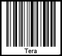 Der Voname Tera als Barcode und QR-Code