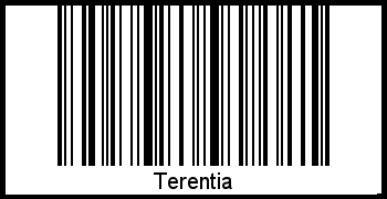 Der Voname Terentia als Barcode und QR-Code
